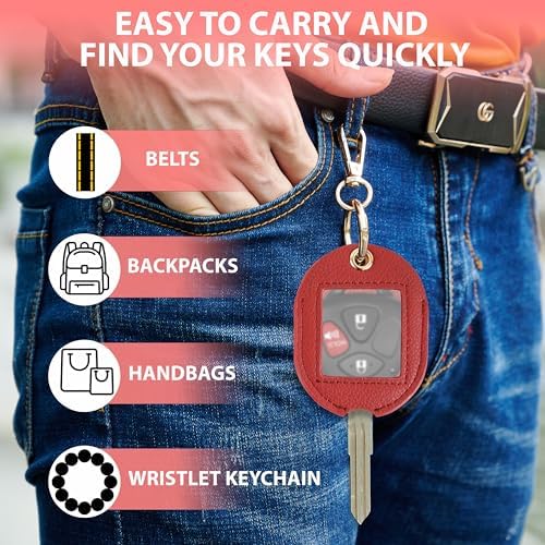Leather Remote Key Fob Sleeve for Broken Car Key Loop Replacement - Image 6