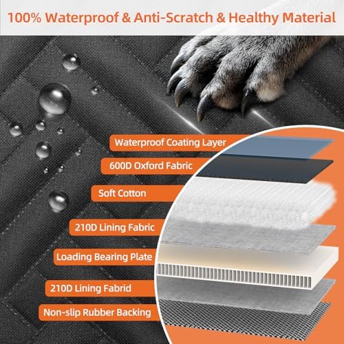 Back Seat Extender for Trucks, Hard Bottom Car Seat Cover for Dogs - Image 6