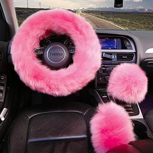 Yontree Fashion Fluffy Steering Wheel Covers - Image 3