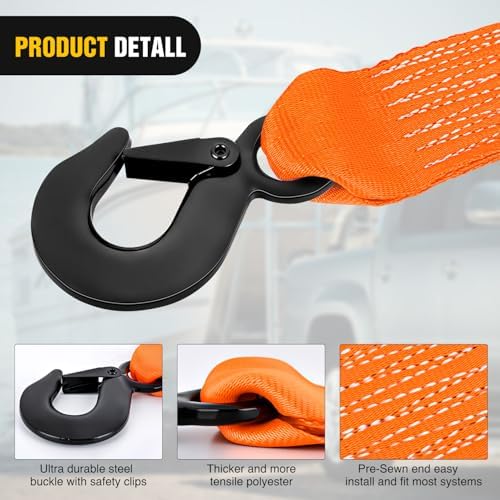 Nilight Boat Trailer Winch Strap 2" x 20' - Image 3