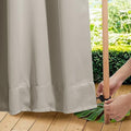 NICETOWN Weighted Curtains for Patio Waterproof W66xL84 Natural 2 Panels by NICETOWN