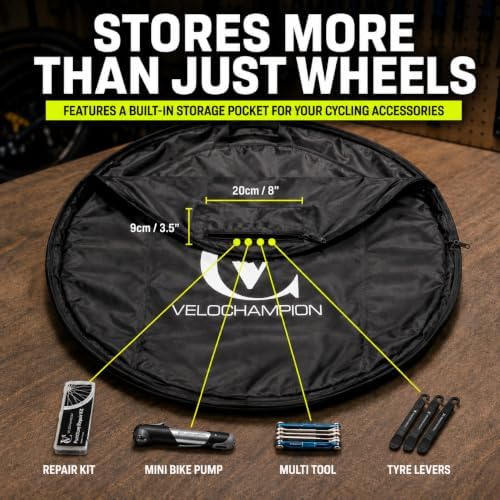 VeloChampion Waterproof Nylon Bike Wheel Bag, Small 16-24", 1 Pack - Image 6