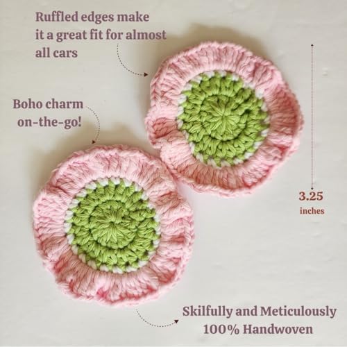 Cotton Crotchet Ruffled Flower Coaster Set - Image 5