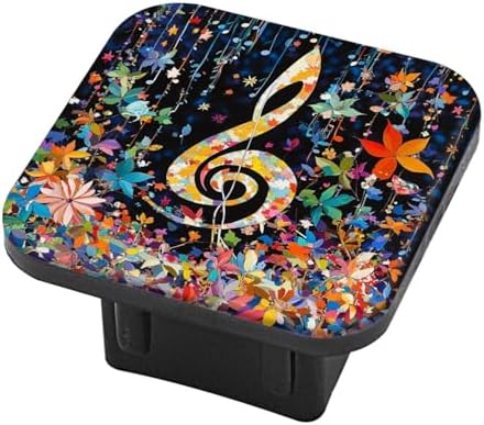 Hitch Cover Fits for 2-Inch Hitch, Treble Clef Adorned by PATBIXES
