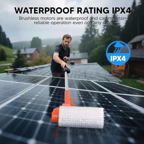 Electric Solar Panel Cleaning Brush and Pole, 20FT Telescopic Cleaning Roller - Image 6