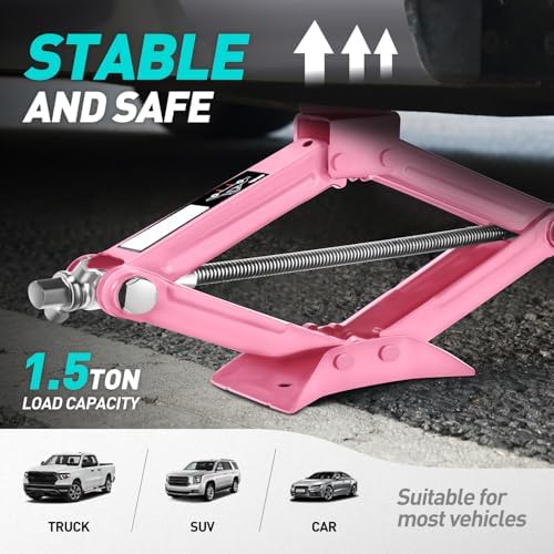 DNA MOTORING Scissor Jack for Car 1.5 Ton Capacity - Image 3