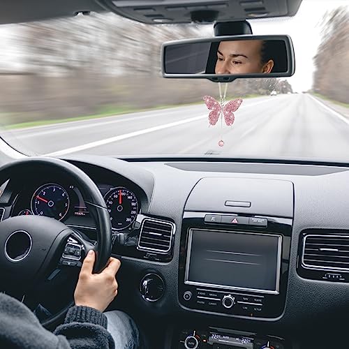 zipelo Rhinestone Butterfly Rearview Mirror Charm - Image 5