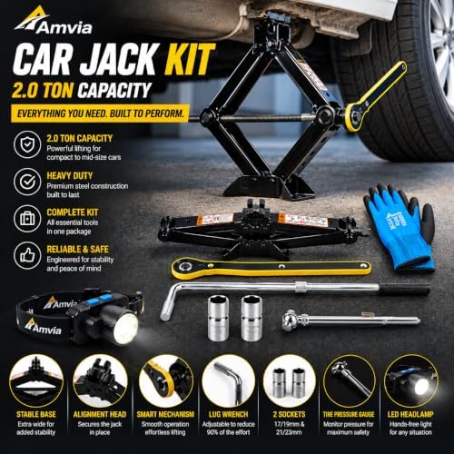 Car Jack Kit 2 Ton Scissor Jack - Image 5