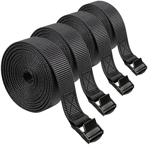 Lashing Straps with Buckles, 1 Inch × 6.7 Feet, Cargo Tie-Down Strap by FocusonMatchaWhiskSet