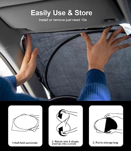 Windshield Sun Shade for Honda Accord 2018-2024 2025 2026 4 Layers Sunshade - Image 5