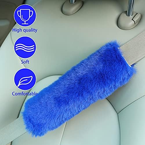 Boao 4 Pack Sheepskin Seat Belt Cover Shoulder Pad - Image 3