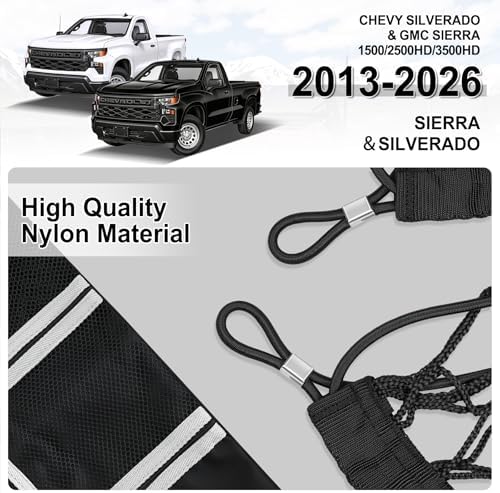 Amiss Truck Bed Cargo Net with Side Organizer, Fits - Image 5