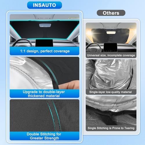 INSAUTO Custom Fit Windshield Sun Shade - Image 5