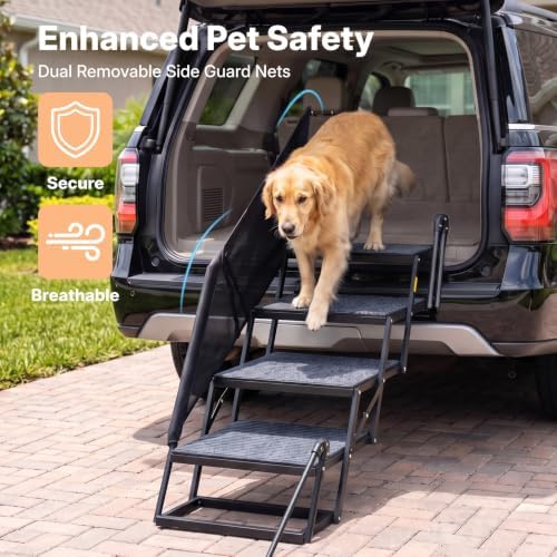 Veehoo Foldable Dog Steps for Car SUV, Large Dogs Stairs - Image 3