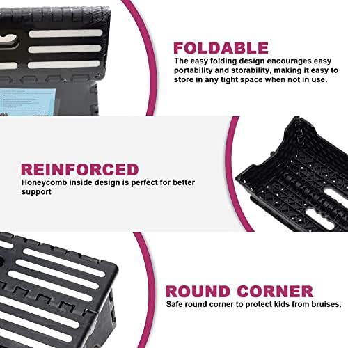 Sturdy Folding Step Stool Portable 5”, Collapsible Half Step - Image 5