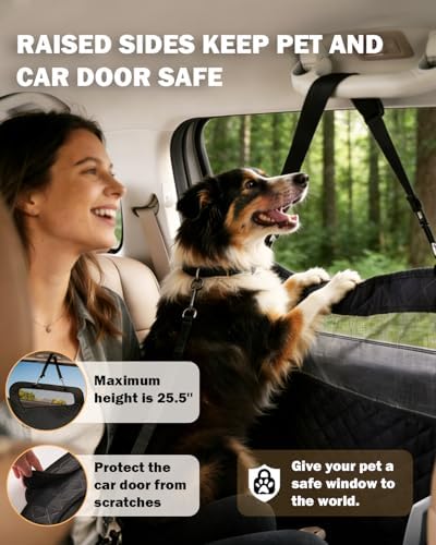 Dog Seat Cover for Back Seat- Heavy Duty Soft Bottom Car Hammock for Dog - Image 2