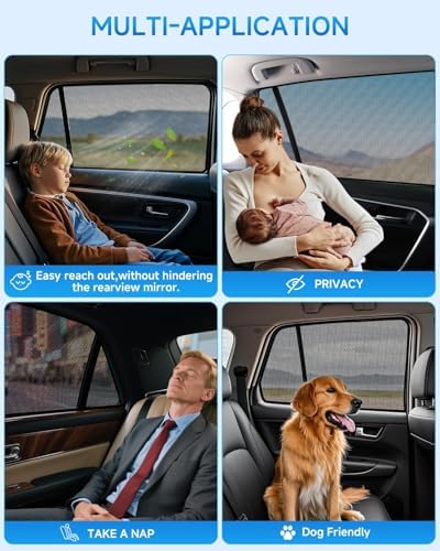 Car Window Shades for Dodge RAM 2500 3500, UV & Heat Blocker, Privacy - Image 6