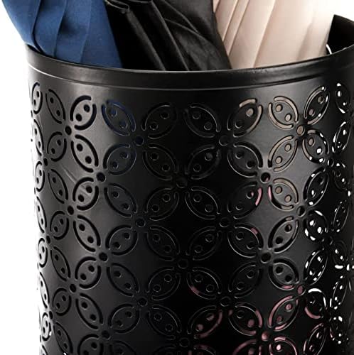 Metal Round Umbrella Stand Rack, Free Standing Umbrella Holder Bin, Canes - Image 5