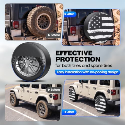 Moonet PVC Leather Tire Cover, Universal Fit27-29 - Image 6