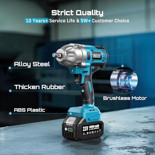 SEESII Impact Wrench 886 FT-LBS1/2 Impact Gun - Image 6