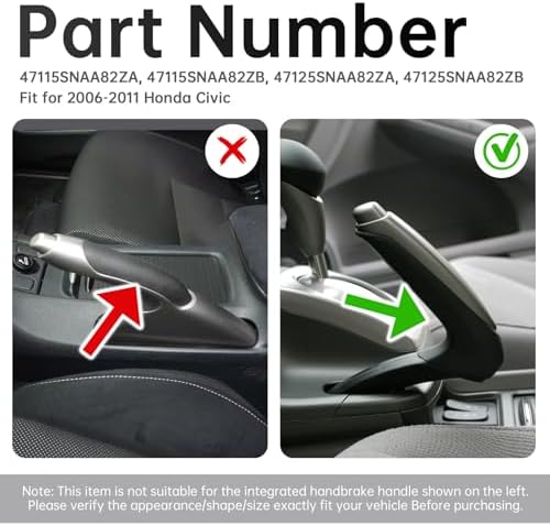 Emergency Parking Brake Handle Cover, Car Handbrake Cover Fit - Image 2