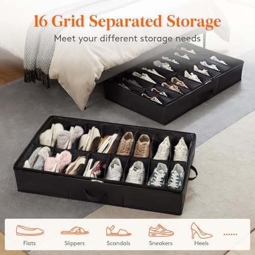 Lifewit Under Bed Shoe Storage Organizer, 2 Pack - Image 5