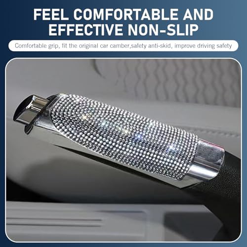 1 PC Bling Car Handbrake Cover, 4.84" x 1.14" x 0.66" Rhinestone Scratch and - Image 3