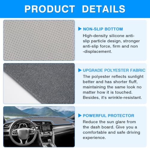 Autorder Gray Dashboard Cover Mat - Image 6