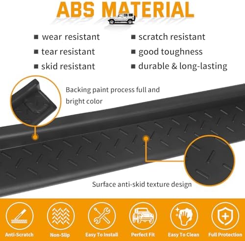 Door Sill Guards Kit Rubber Door Entry Guards Protector Wrangler JK Unlimited - Image 2