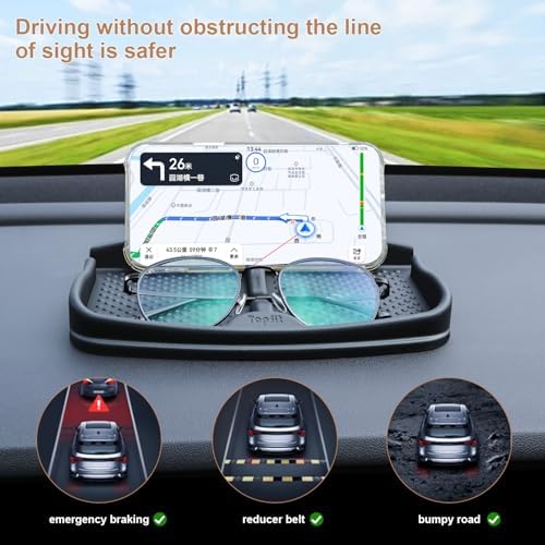 Anti-Slip Car Dash Grip Pad for Cell Phone, Sun Glasses, Stand for Navigation - Image 4