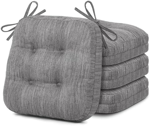 Shinnwa Kitchen Chair Cushions Set of 4, Dual-Layer Memory Foam Dining Chair by Shinnwa