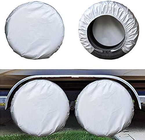 Kayme Rv Tire Covers Set of 4, Waterproof Wheel Cover Travel Trailer Camper by kayme