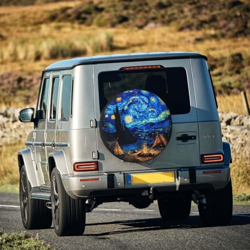 Starry Night Camping Spare Tire Cover Wheel Protectors Weatherproof Universal - Image 7