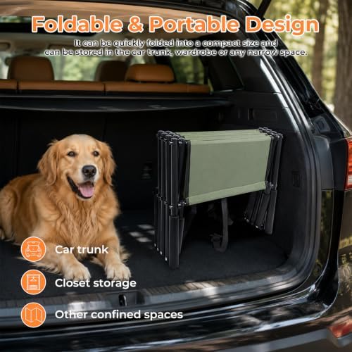 Dog Stairs for Large Dogs, 4-Step Foldable Dog Ramp for Car - Image 6