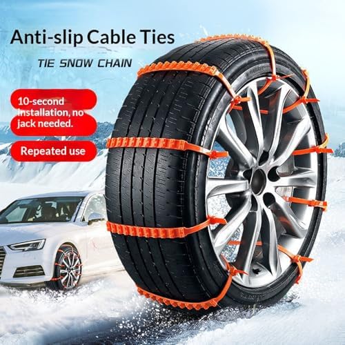 New tire anti-skid strips, reusable emergency anti-skid nylon cable ties - Image 2
