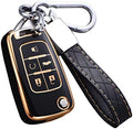 for Chevy Key Fob Cover with Keychain, Premium TPU Full Protection Key Fob Case by Cacacar