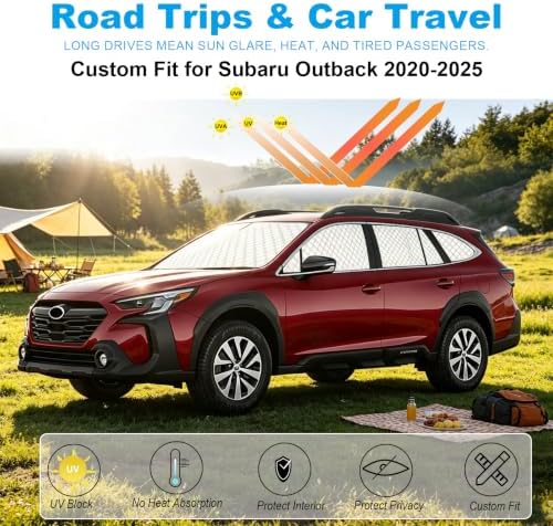 KMF Thicken Sun Shades for Subaru Outback 2020-2025 Accessories, Full Car - Image 2