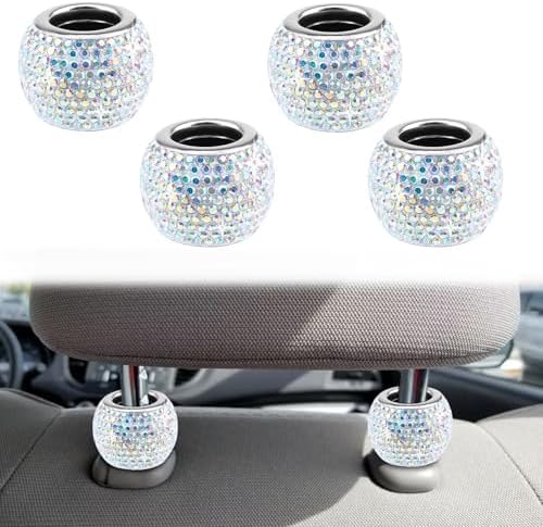 BFXM 4 Pcs Car Headrest Collars, Bling Head Rest Collars Rings Decoration by BFXM
