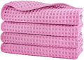 POLYTE 430 GSM Poly Blend Microfiber Waffle Wash Cloth Face Towel, 13x13 in by Polyte