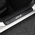 LEXLEY for Mazda 2013-2026 CX-5 Carbon Fiber Style Leather Door Sill Protector by LEXYE