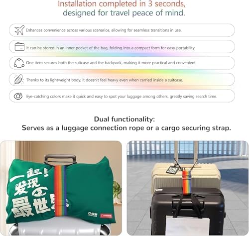 2Pcs Luggage Straps Bag Bungee Luggage Straps Suitcase Adjustable Belt，Add a - Image 4