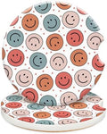 Swooflia Cute Girly Ceramic Car Coasters Smiley Face Cup Holder Coasters by Swooflia