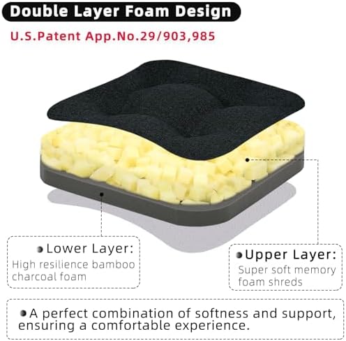 GOFORIT Memory Foam Seat Cushion，Kitchen Chair Cushions - Image 2