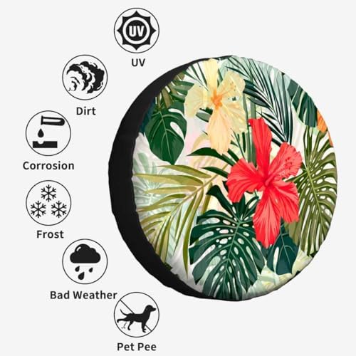 Hibiscus Flowers Spare Tire Cover - Image 4
