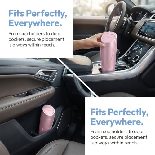 Car Trash Bin with Lid, Leak-Proof Portable Vehicle Cup Holder Garbage Can - Image 3