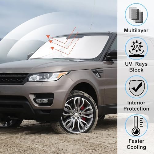 Windshield Sun Shade for 2013-2021 Land Rover Range Rover - Image 2