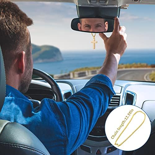 Pendant Cross for Car Rear View Mirror Necklace for Men Charm Car Mirror - Image 2