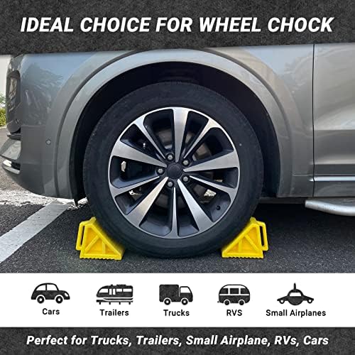 HOXWELL Wheel Chocks Premium, Heavy Duty Camper Vehicle Wedge Design - Image 4