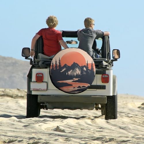 Heavy Duty Spare Tire Cover 18 Inch Mountain Adventure Wheel Protectors - Image 6
