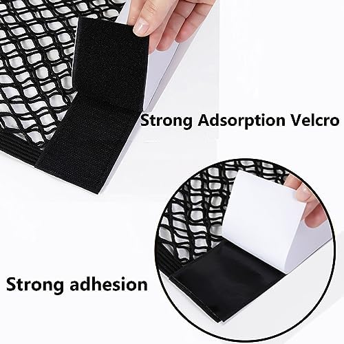 Universal Mesh Cargo Net with Tape Stickers Car Stretchable Storage Net Wall - Image 4